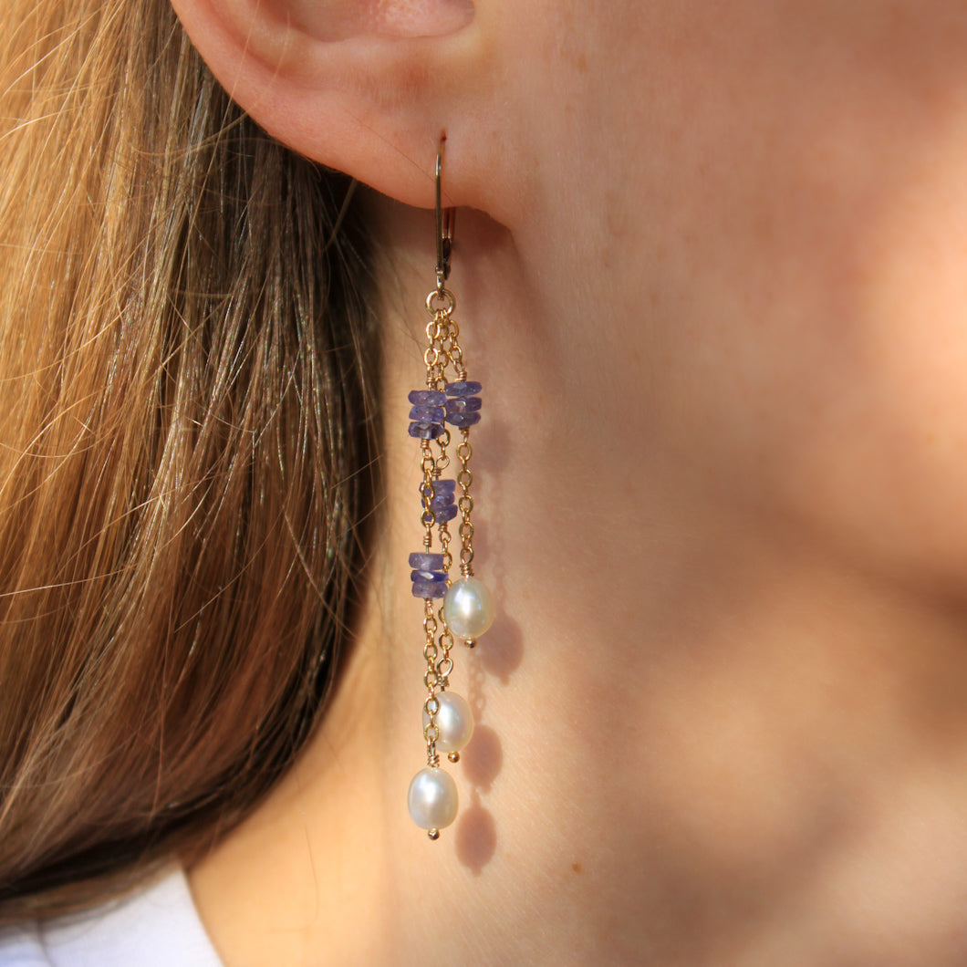 Boucles d'oreilles Pervenche